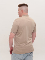 Поло чоловіче бежеве однотонне короткий рукав 9241-4