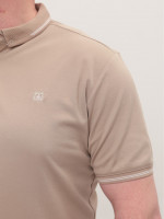 Поло чоловіче бежеве однотонне короткий рукав 9241-4