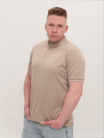 Поло чоловіче бежеве однотонне короткий рукав 9241-4