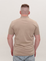 Поло чоловіче бежеве однотонне короткий рукав 9241-4