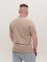 Поло чоловіче бежеве однотонне короткий рукав 9241-4