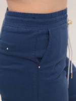 Шорти жіночі темно-сині прямі з резинкою на поясі 6028-1