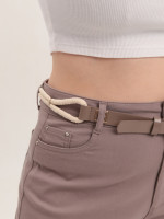 Шорты женские бежевые прямые со стрейчем 6034-3