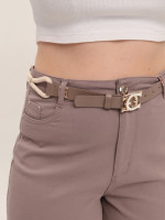 Шорты женские бежевые прямые со стрейчем 6034-3