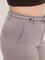 Штани жіночі сірі широкі зі стрейчем великі розміри 20508-B-4