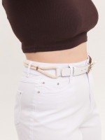 Шорти жіночі білі прямі зі стрейчем 6034-2