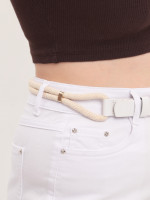 Шорти жіночі білі прямі зі стрейчем 6034-2