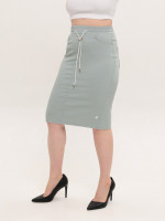 Спідниця жіноча оливкова з гумкою на поясі 3152-3