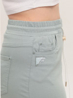 Спідниця жіноча оливкова з гумкою на поясі 3152-3