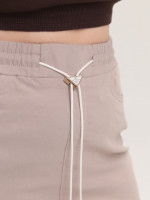 Жіноча спідниця бежева з гумкою на поясі великі розміри 3152-B-1