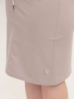 Жіноча спідниця бежева з гумкою на поясі великі розміри 3152-B-1