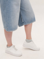 Шорты женские багги голубые длинные 4451