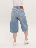 Шорты женские багги голубые длинные 4451