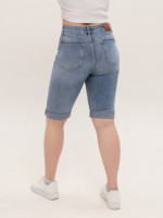 Шорты женские голубые удлиненные большие размеры 4543-B