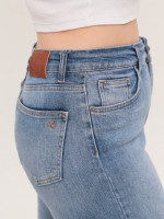 Шорты женские голубые удлиненные большие размеры 4543-B