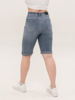 Шорты женские синие джинсовые удлиненные большие размеры 4544-B