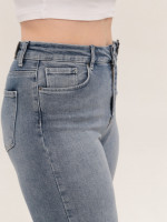 Шорты женские синие джинсовые удлиненные большие размеры 4544-B