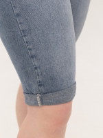 Шорты женские синие джинсовые удлиненные большие размеры 4544-B