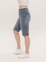 Шорты женские синие джинсовые удлиненные большие размеры 4544-B