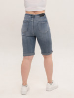 Шорты женские синие джинсовые удлиненные большие размеры 4544-B