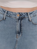 Юбка женская джинсовая длинная голубая с разрезом 5054