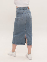 Спідниця жіноча джинсова довга синя зі стрейчем 5062-2