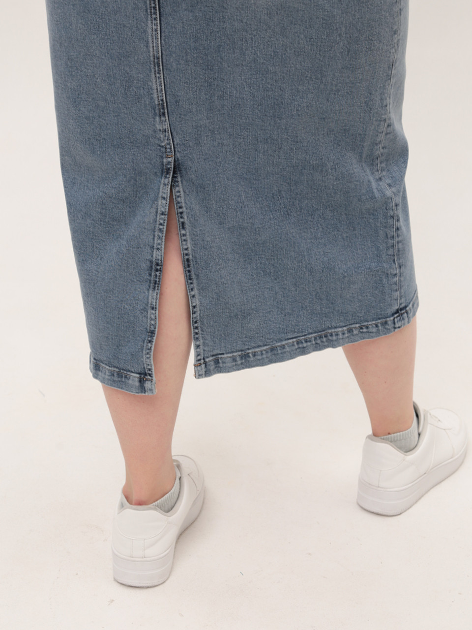 Спідниця жіноча джинсова довга синя зі стрейчем 5062-2