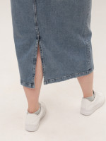 Спідниця жіноча джинсова довга синя зі стрейчем 5062-2