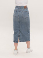 Спідниця жіноча джинсова довга синя зі стрейчем 5062-2