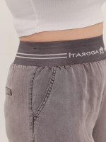 Штани жіночі коричневі тонкі широкі з гумкою на пояс 7740-B-4