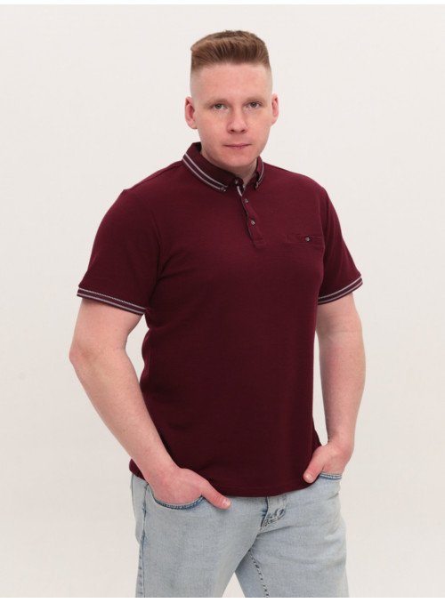Поло чоловіче бордове пряме...