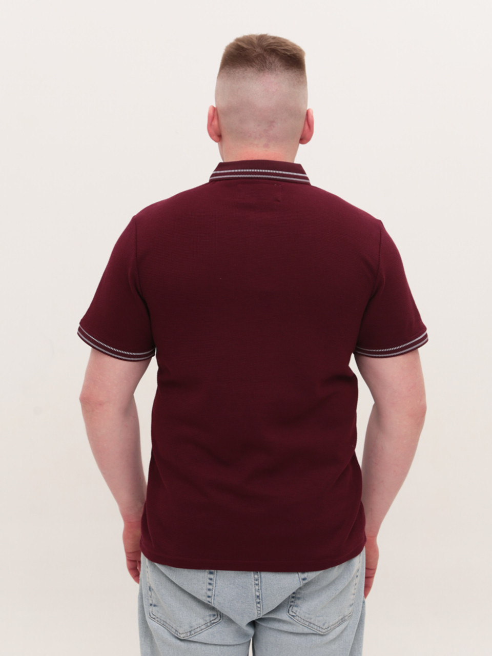 Поло чоловіче бордове пряме 9427-3