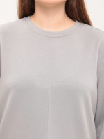 Костюм женский серый повседневный с широкими брюками 2364-5