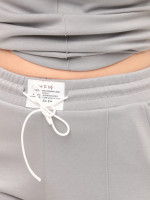 Костюм женский серый повседневный с широкими брюками 2364-5