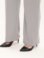 Костюм женский серый повседневный с широкими брюками 2364-5