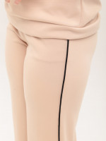 Костюм женский со штанами палаццо бежевый большие размеры 2334-B-3