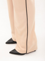 Костюм женский со штанами палаццо бежевый большие размеры 2334-B-3