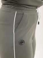 Костюм женский со штанами палаццо зеленый 2334-2