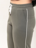 Костюм женский со штанами палаццо зеленый большой размер 2334-B-2