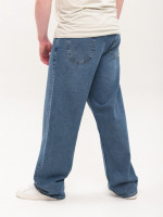 Джинсы мужские синие багги с высокой посадкой 3998
