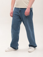 Джинсы мужские синие багги с высокой посадкой 3998