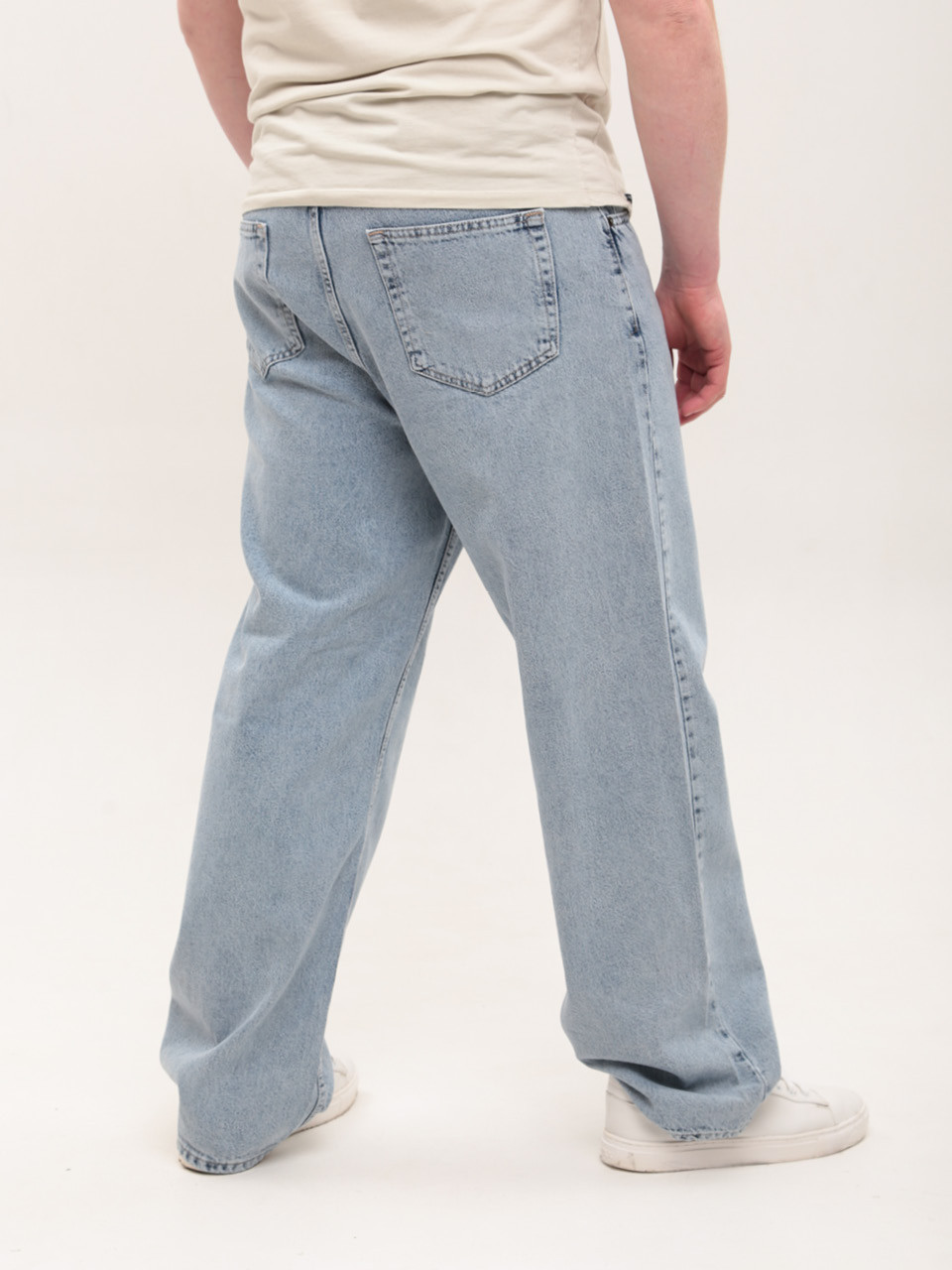 Джинси чоловічі світло-блакитні баггі з високою посадкою 3990