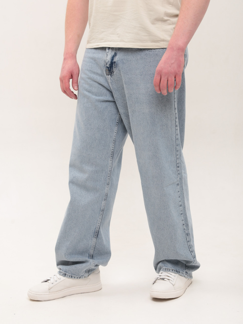 Джинси чоловічі світло-блакитні баггі з високою посадкою 3990