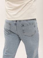 Джинсы мужские светло-голубые трубы с высокой посадкой 3987