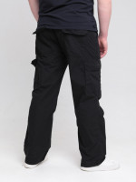 Штаны мужские черные широкие карго тонкие с карманами 8167-3
