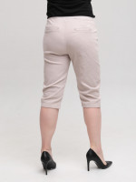 Жіночі шорти світло-бежеві зі стрейчем великий розмір 2025-B-1
