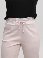 Жіночі шорти світло-бежеві зі стрейчем великий розмір 2025-B-1