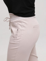 Жіночі шорти світло-бежеві зі стрейчем великий розмір 2025-B-1