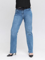 Джинси жіночі прямі сині зі стрейчем 7689-1