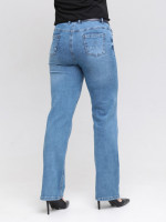 Джинси жіночі прямі сині зі стрейчем 7689-1